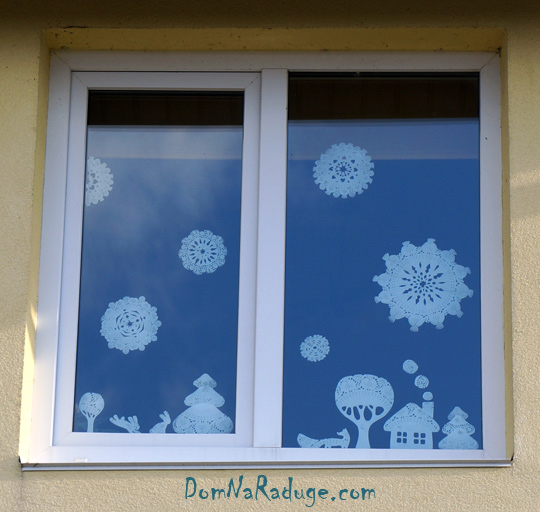 снежинки, ёлочки и прочая бумажная сказка на окно